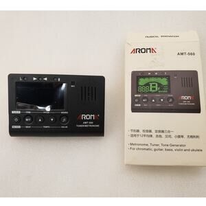 Aroma AMT-560 3-in-1 Digital Tuner, Metronome & Tone Generator (Black)